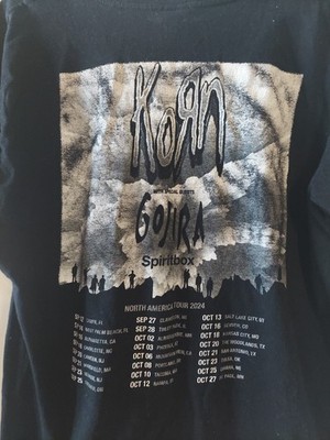 Korn Gojira Spiritbox North American Tour 2024 T-Shirt XL Black Concert Tee