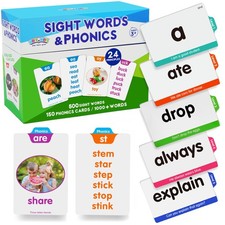 650 Sight Words  Phonics Flash Cards, Learn to Read CVC, Blends, Long Vowel ...