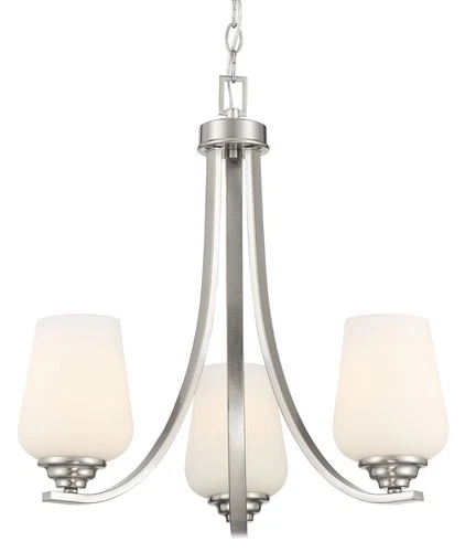 Minka Lavery 4923 Shyloh 3 Light 20"W Vantage Chandelier - Nickel - Picture 1 of 3