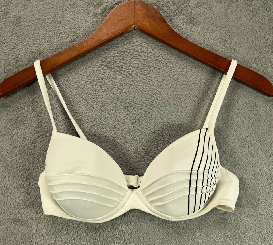 Conjunto de 2 Bikini Vintage La Perla Marfil Hecho en Italia Talla 44 Mujer US XS Foto 2 de 4