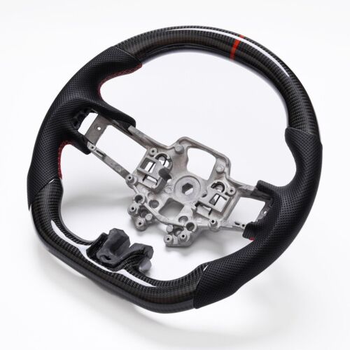 Real carbon fiber Sport Steering Wheel For FORD 2018-2022 MUSTANG GT W/heated - Picture 4 of 11