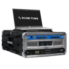 Sound Town Lightweight 4U PA DJ Rack/Road Case with ABS,19  Depth STRC-A4U 