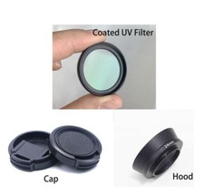 New Coated UV Filter Lens for Rollei 35 35 T 35 TE 24mm  Cap  Hood Set