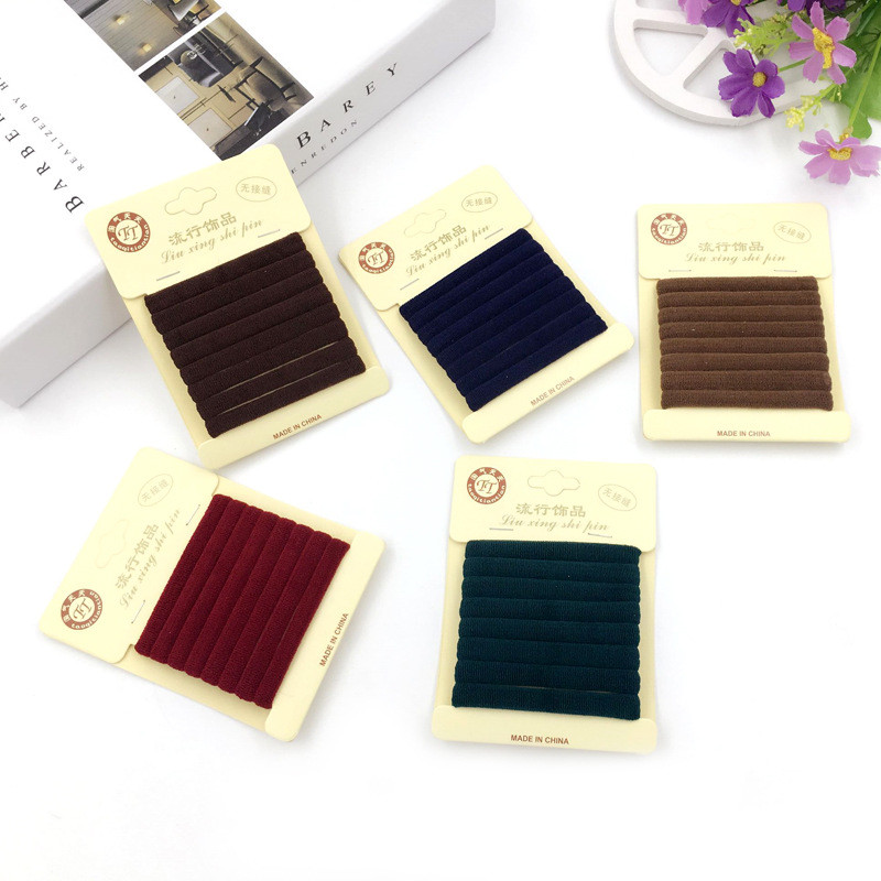 Women Girls colorful 8pc Hair Band Ties Rope Elastic Hairband Ponytail Holder - Picture 3 of 37