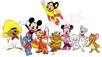 Cartoon Mice Jerry Mickey Pinky & the Brain Mouse Parody T-Shirt