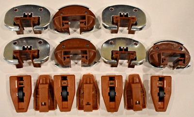 7x Kenlin Rite Trak II Drawer Guide Glide Stop Roller Metal & Screws,  Authentic