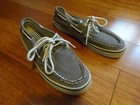 Men's Thom McAn Burnham Canvas Boat Shoes Size 7 Style 38050 Brown — photo 1