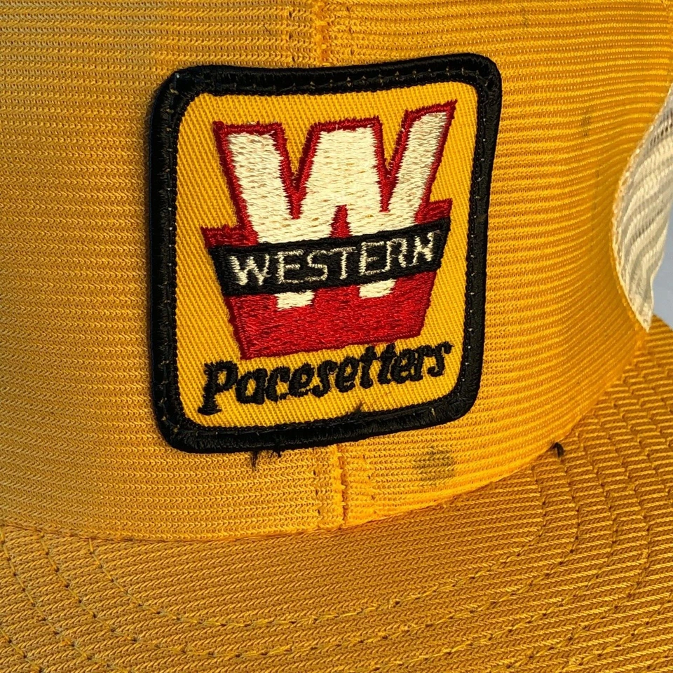 Sombrero de camionero vintage años 70 80 WESTERN PACESETTERS SNAPBACK tapa de plataforma de petróleo para pozo de gas Foto 2 de 4