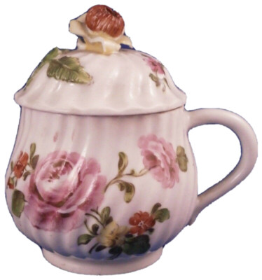 Antique 18thC Royal Vienna Porcelain Pot de Creme au Jus Porzellan Tasse Wien #3