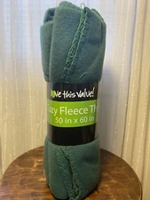 Imperial Home 50 x 60 Soft Warm Fleece Throw Blanket Green