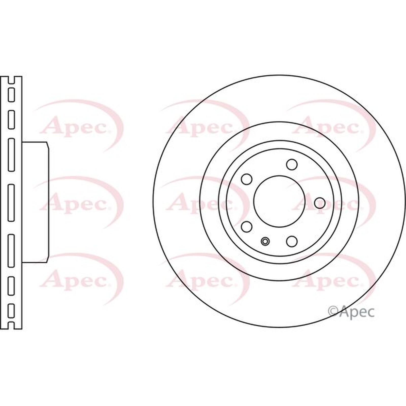 Apec Front Brake Disc DSK2541 - OE High Quality Precision Engineered Part