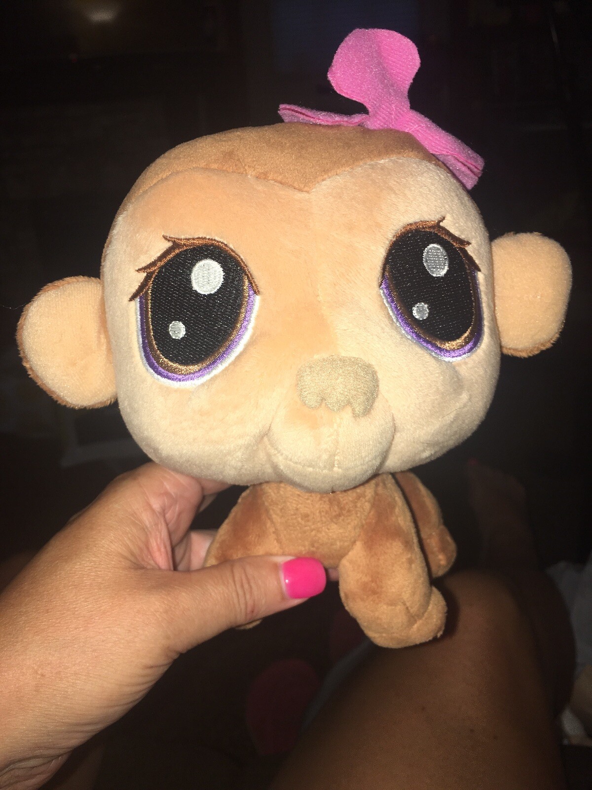 LITTLEST PET SHOP Hasbro 2005 Bobblehead Stuffed Animal Plush Brown MONKEY EUC eBay