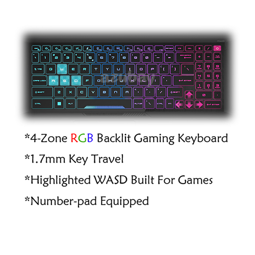 RGB hintergrundbeleuchtete Tastatur für MSI Pulse 15 B13V/Pulse 15 B13VFK/Pulse 15 B13VGK - Bild 2 von 9