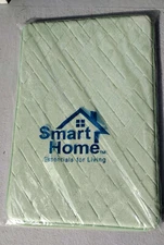 Set of 2  Smart Home Embossed Light green Non Slip Memory Foam Comfort Bath Mat
