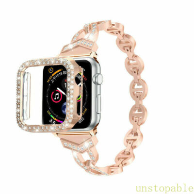 Bling iWatch Band+Case Diamond Strap For Apple Watch 11 10 9 8 7 6 5 4 SE 3 2 1