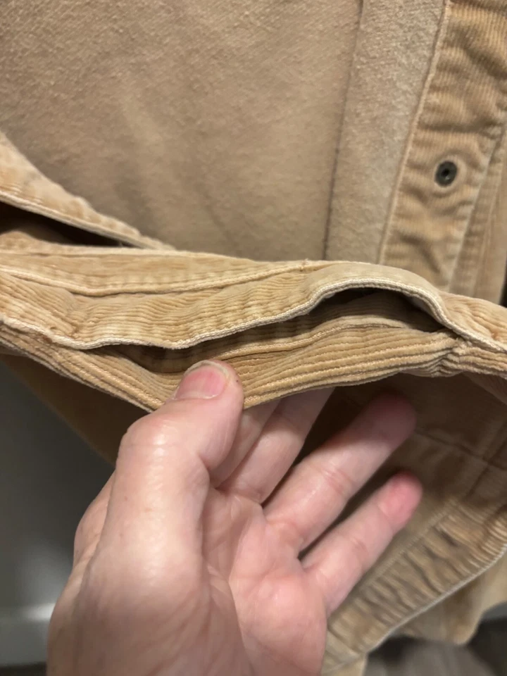 Vintage A.M.I. Camisa Cord-m Mediana Med Tan Foto 4 de 4