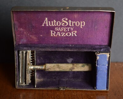 VTG VALET AUTOSTROP Safety Razor w/ Stainless Steel Case & Blades 1912 ...