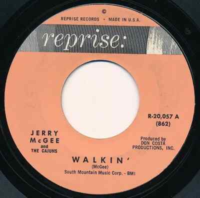 Jerry McGee And The Cajuns Walkin / Blues Train Vinyl Single 7inch NEAR MINT