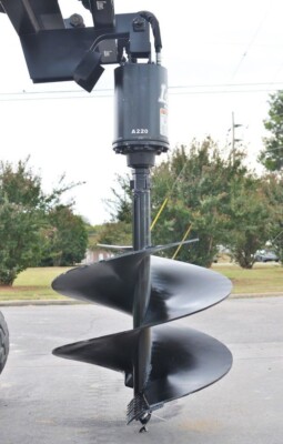 Lowe 24-Inch Skid Steer Auger Bit – 2" Hex Collar, 36" Tall, Heavy-Duty Digging (SQ-24-3H)