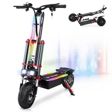 Adults Electric Scooter Folding Dual Motor 5600W 60V 38AH 12" Road Tires 50MPH