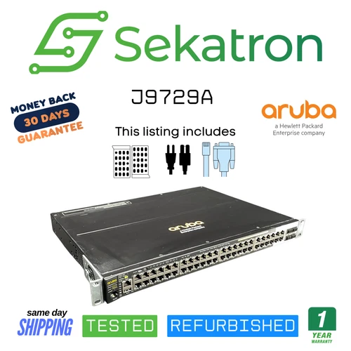 ♻️ HP Aruba J9729A 2920-48G 48-Port Gigabit Managed Switch with 4 Dual-Port ⚡