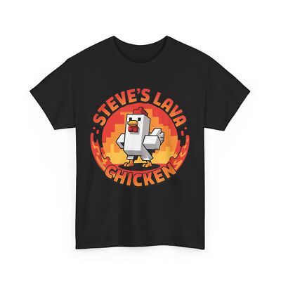 Lava Chicken Miners Meme Steve Pixel Gaming Boys Kids Game T-Shirt