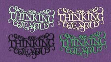 THINKING OF YOU  6 W die cuts scrapbook cards