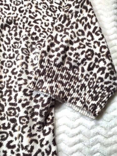 Cato Cardigan Women's 22 Animal Print Cotton Boho Front 3/4 Sleeve Mob Wife - Picture 5 of 8