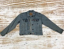 Levi Strauss Signature Youth Denim Trucker Biker Jacket Light Wash Size (L)