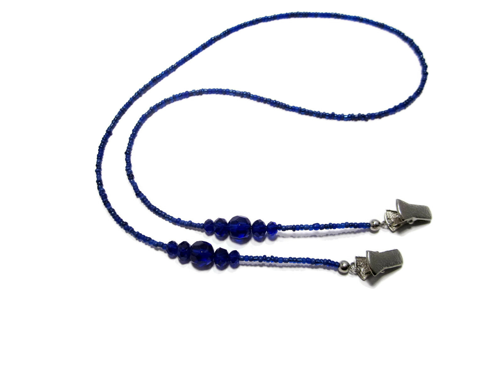 Dark Blue Eyeglass Holder Necklace, Beaded Glasses Chain, Choose