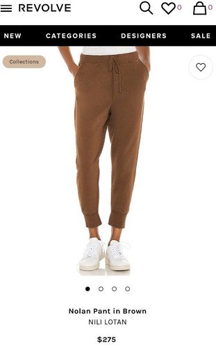 Nili Lotan Nolan Sweatpants in Brown 