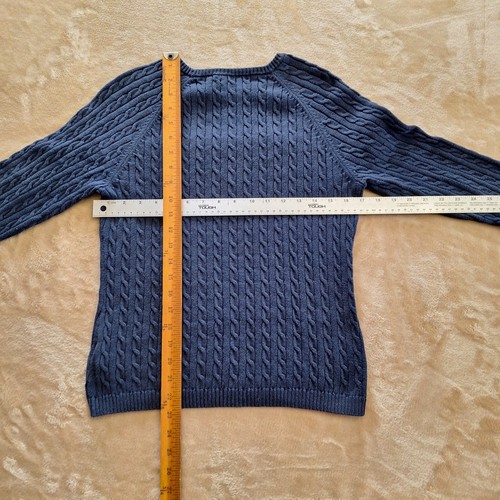 Tommy Hilfiger Adult Women's Large Blue Cotton Sweater - Picture 5 of 8