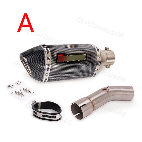 51MM For Suzuki SV650 2003-2015 Black Exhaust Mid Pipe Mufflers Tips DB Killer - Picture 6 of 13