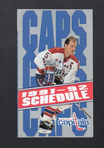 1991-92 WASHINGTON CAPITALS POCKET 