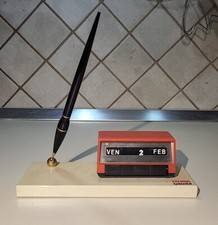 Portapenna da scrivania con datario Vintage Lebez