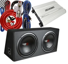 Cerwin-Vega 12" 3200W Subwoofer With box Enclosure + 5000 WATTS Amplifier  + Kit