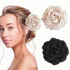 2pcs Flower Hair Clips Large Rose Hair Accessories for Women Girls, Elegant B...