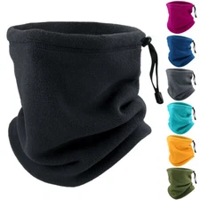 Men Women Winter Balaclava Fleece Neck Warmer Gaiter Windproof Face Mask Scarf