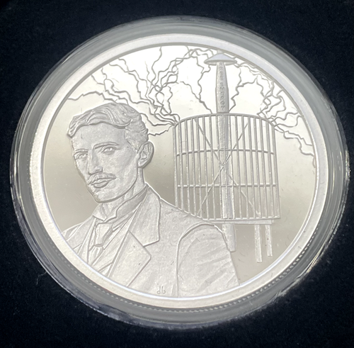 1oz 2024 Tesla Coil Proof + COA BOX Silver Shield Free Energy Nikola Tesla 999 - Bild 16 von 23