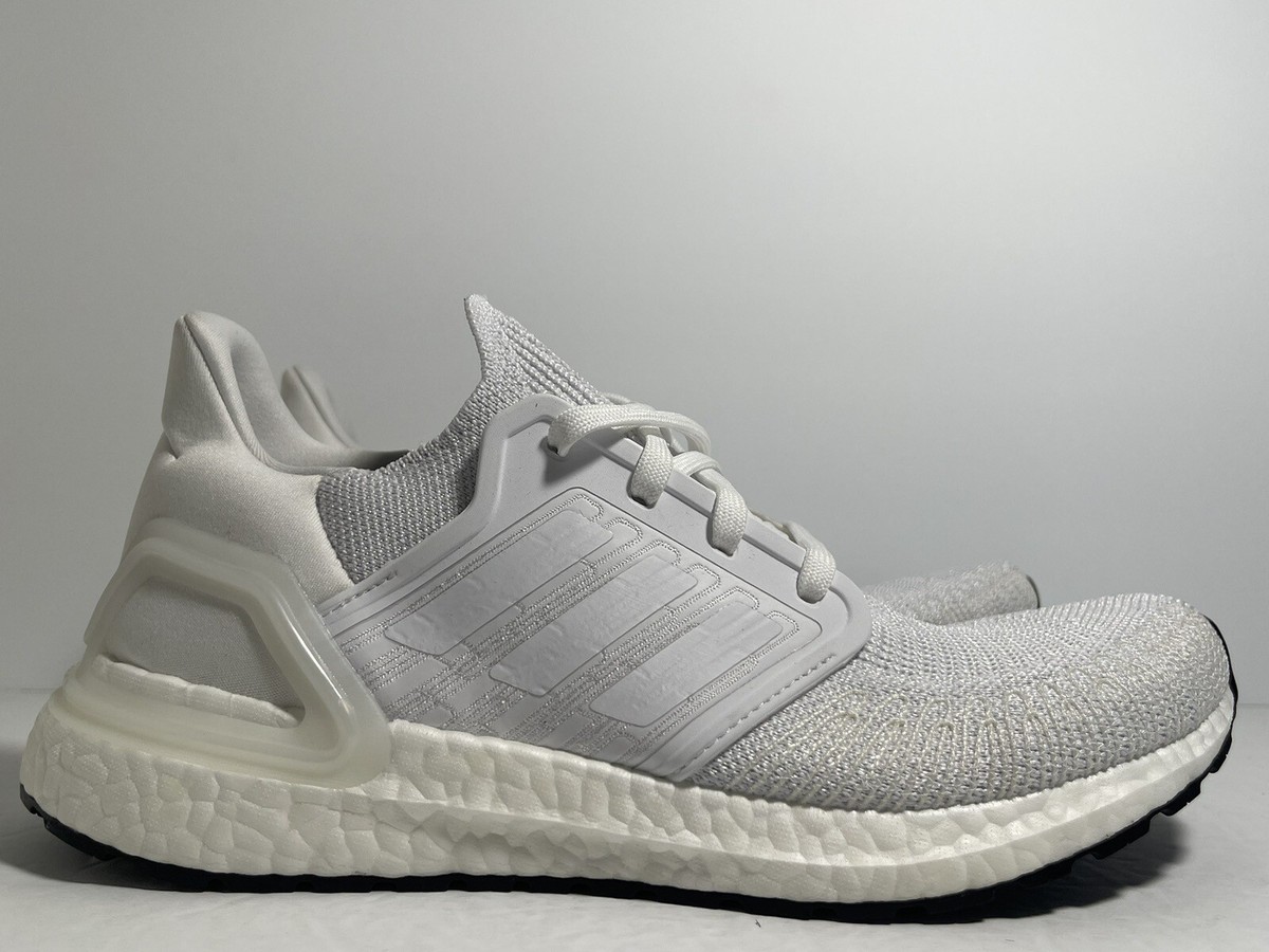 Adidas Ultraboost 20 Triple White Running Shoes Sneakers