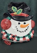 Fitz and Floyd Frosty the Snowman Plate 9" x 8"
