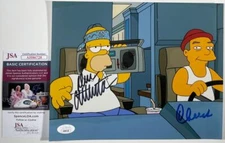 Dan Castellaneta & Cheech Marin Signed The Simpsons 8x10 Photo Auto JSA COA