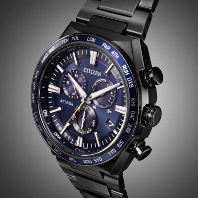 CITIZEN ATTESA CB5967-66L Titanium Eco-Drive Radio Solar Watch