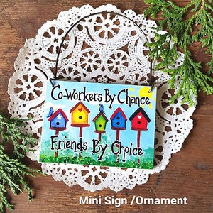 DecoWords-Mini-SIGN-Coworker-Friend-Wood-Ornament-Gift-Work-Job-Cubicle-New-USA