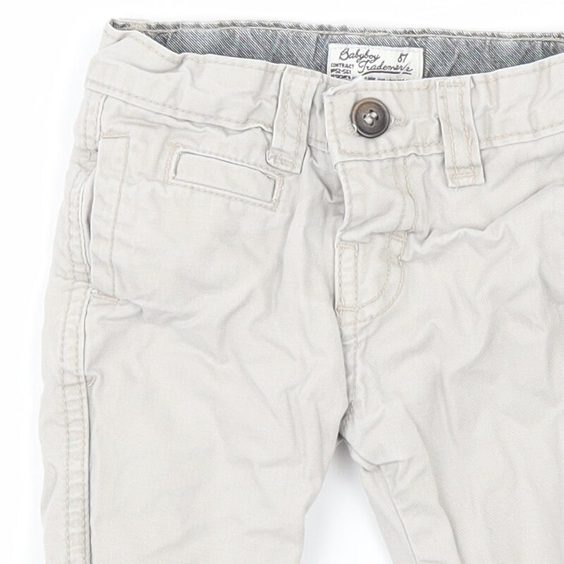 Zara Boys Green Cotton Blend Straight Jeans Size 3-6 Months image 6