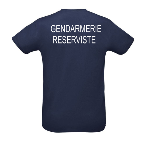 Tee-shirt Sport Gendarmerie Réserviste - Bleu Marine - Taille S - SOL'S - Neuf Avec étiquettes