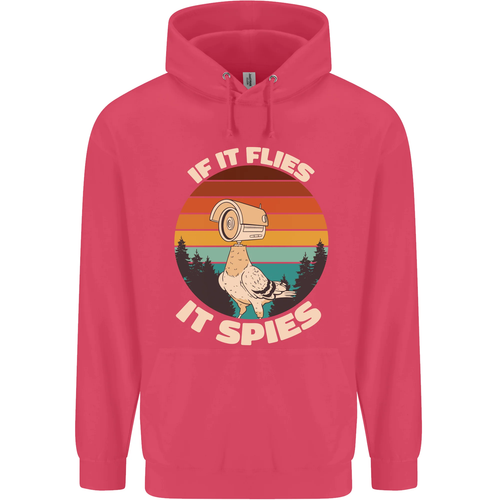 If Flies it Spies Conspiracy Theory Birds Funny Childrens Kids Hoodie - Picture 10 of 72