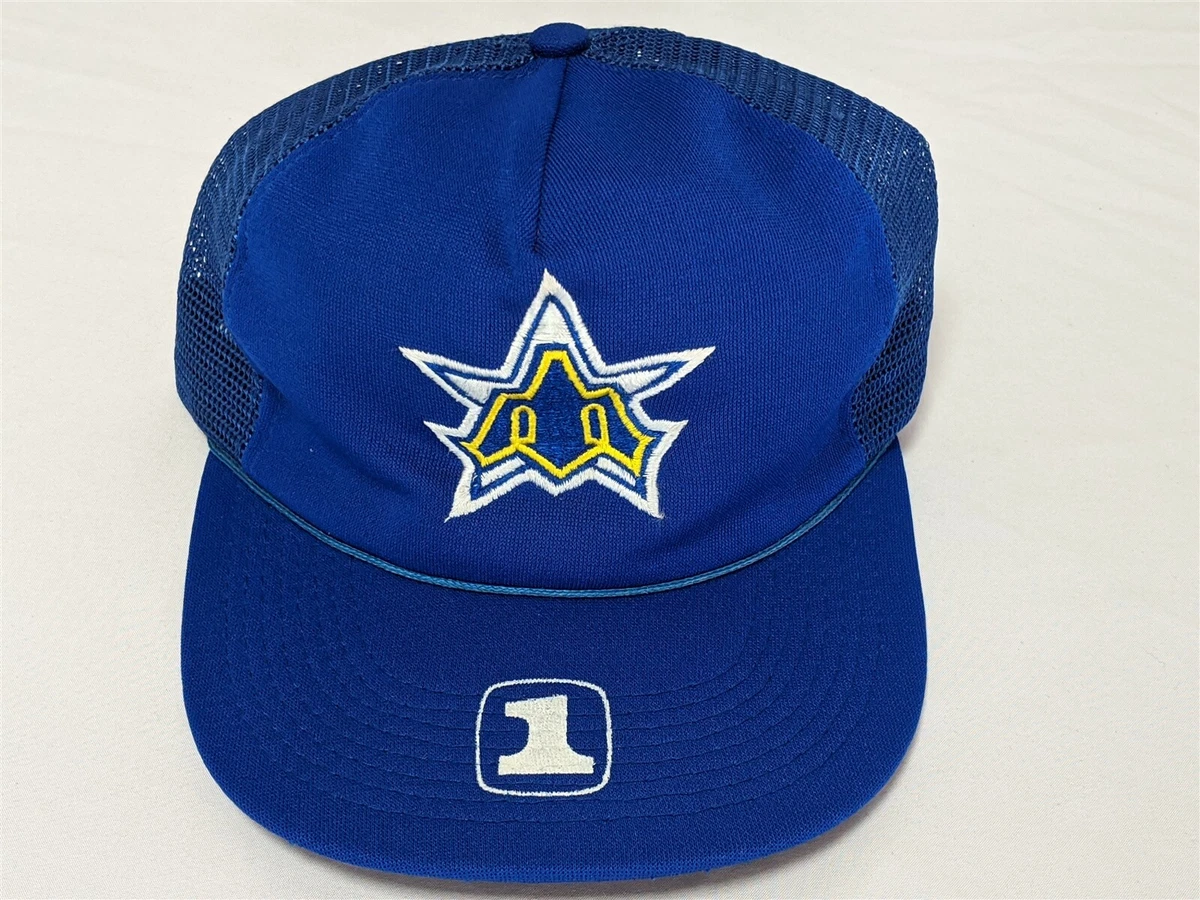 90's Seattle Mariners Plain Logo MLB Snapback Hat – Rare VNTG