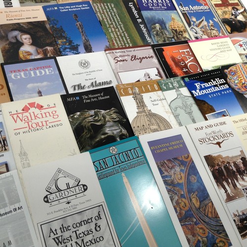 TEXAS VINTAGE LOT + Brochures Pamphlets Ephemera Ads Postcards Bumper Sticker
