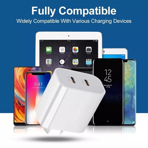 3 PACK Dual Type C Fast Wall Charger USB-C Power Adapter iPhone Samsung AU30%OFF - Picture 3 of 21